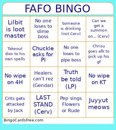 FAFO BINGO