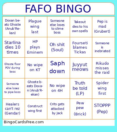FAFO BINGO