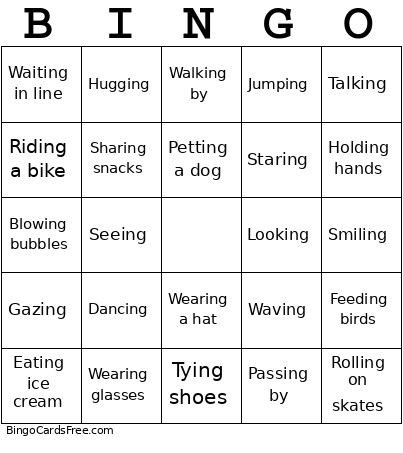 Fair Day Bingo Card