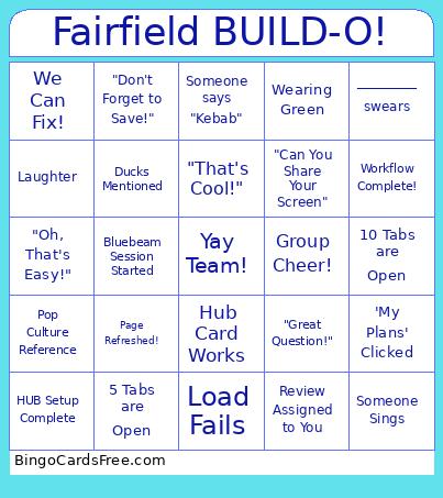 Fairfield BUILD-O! Bingo