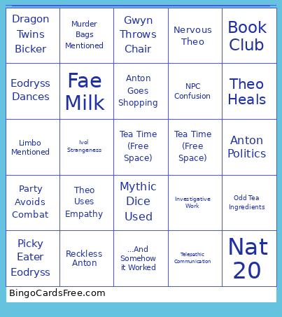 Faithful Expedition Bingo Card