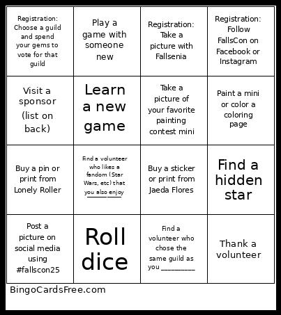 FallsCon Bingo