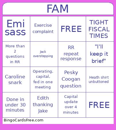 FAM v1 Bingo