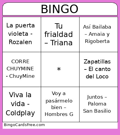 Family Bingo Card