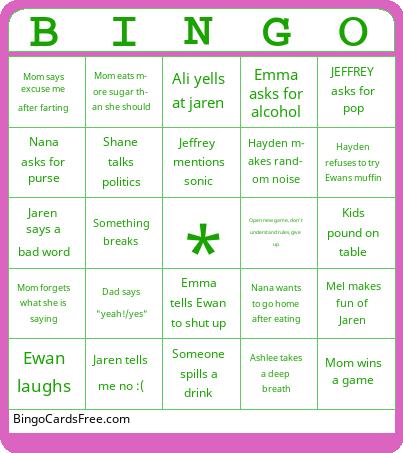 Family bingo