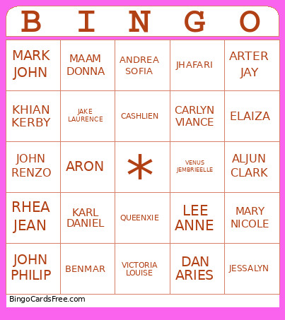 FAMILY DAY EDITION Bingo Card