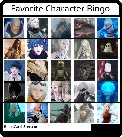 Favorite Character Bingo