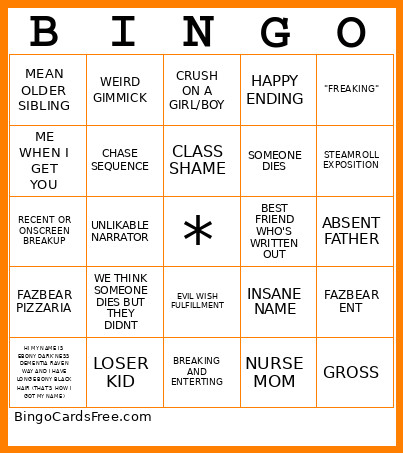 FAZBEAR FRIGHTS Bingo Card