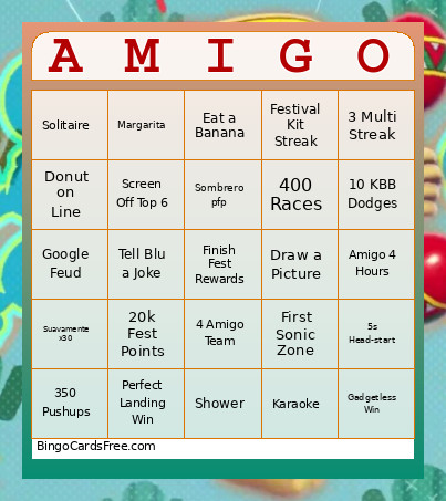 Fest Amigo Bingo Card