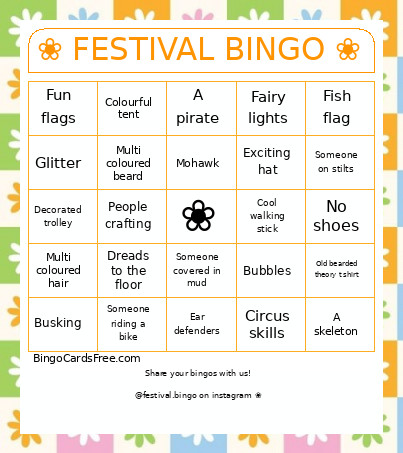 Festival Kids Edition Bingo Card