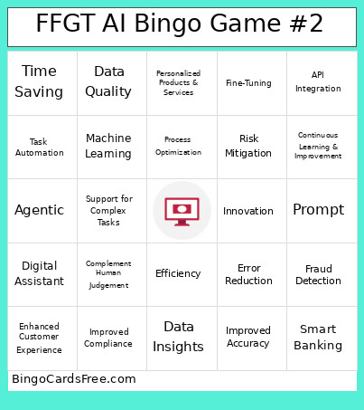 FFGT AI Game #2 Bingo Card