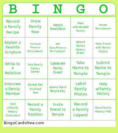 FH Bingo Card