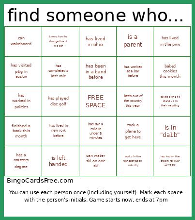 Fields Bingo