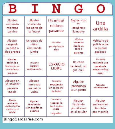 Fiesta de Cuadra Bingo