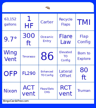 Fifi- Bingo Card