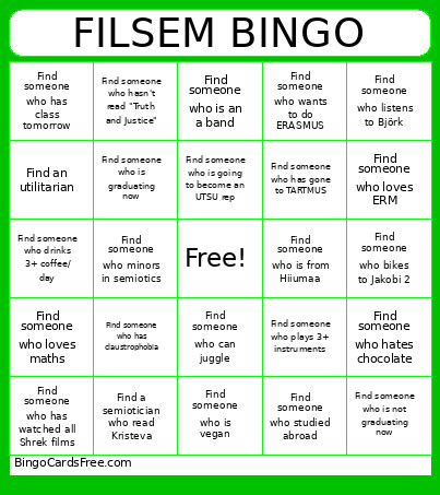 FIL SEM 2026 Bingo Card