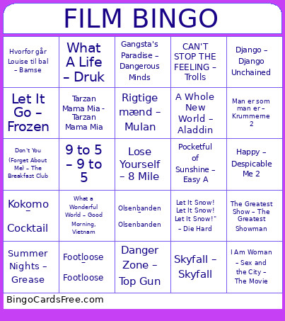 FILM Bingo Card