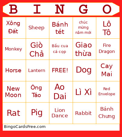 Final Bingo Card