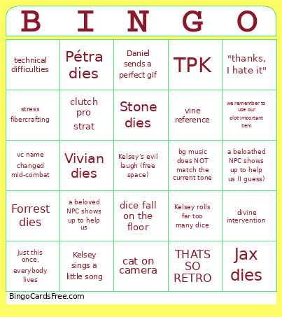 FINAL Bingo Card
