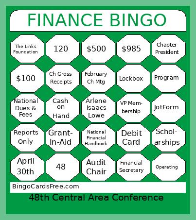Finance Bingo-48TH CAC
