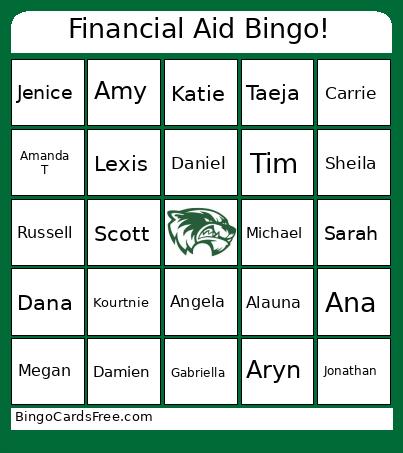 Financial Aid Bingo!