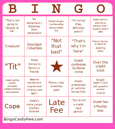 Financial Audit 2 Bingo Card