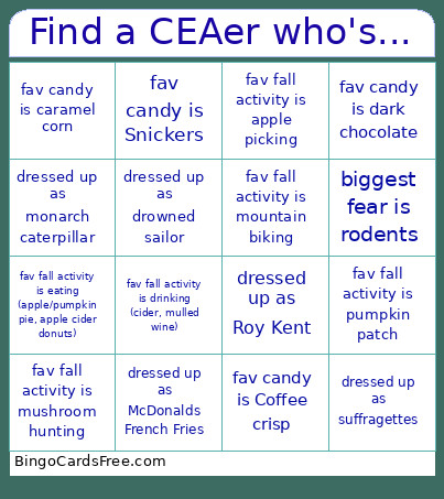 Find A CEAer Who's... Bingo Card
