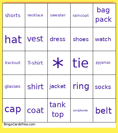 Find Game Bingo Card