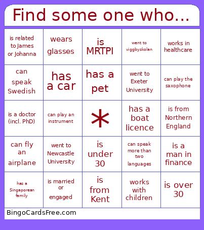 Find some one who... Bingo