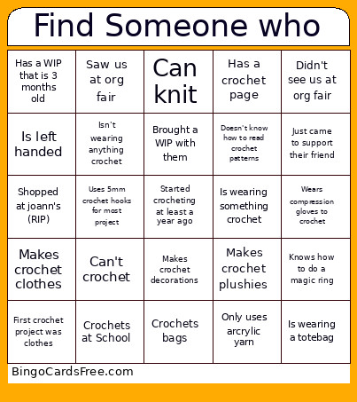 Find Someone Who Bingo Card