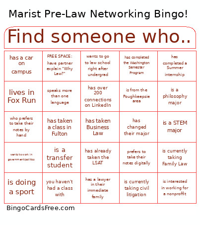 Find Someone Who.. Bingo Card