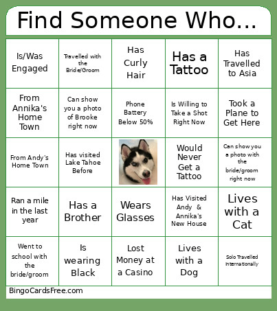 Find Someone Who... Bingo Card