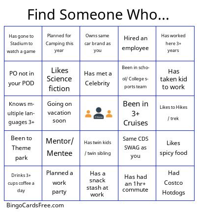 Find Someone Who... Bingo