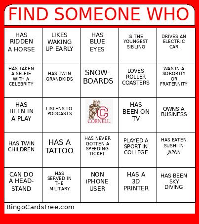FIND SOMEONE WHO Bingo