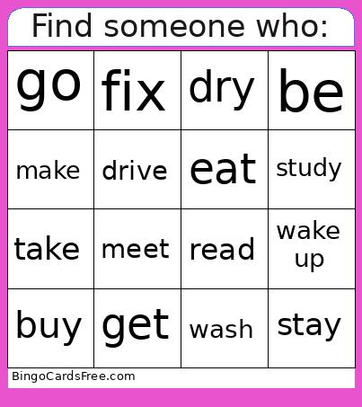 Find someone who: Bingo