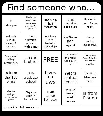 Find someone who… Bingo