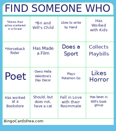 FIND SOMEONE WHO Bingo Card