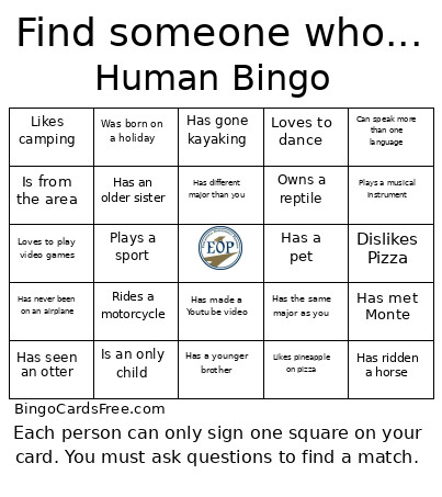 Find Someone Who... Bingo Card 2