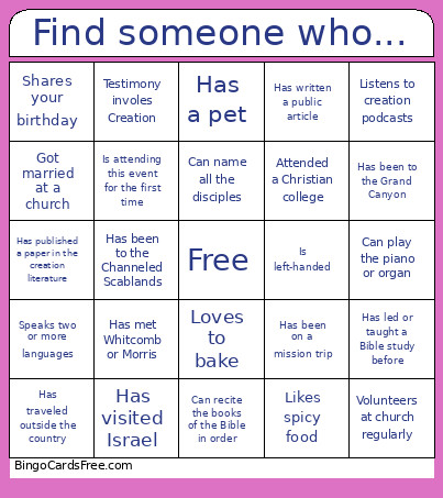 Find Someone Who... Bingo Card