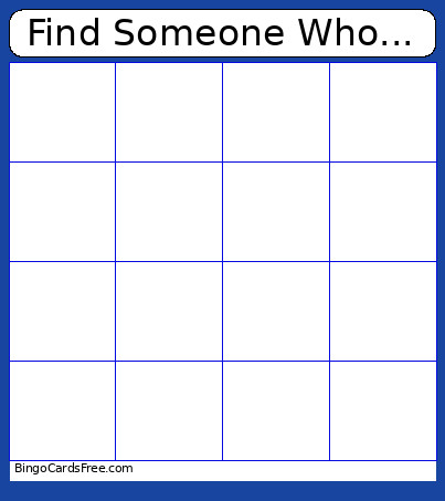 Find Someone Who... Bingo Card 2