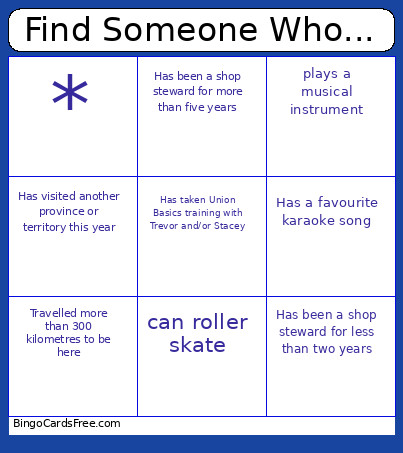 Find Someone Who... Bingo Card