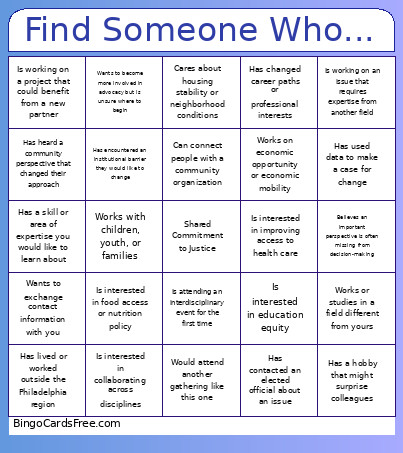 Find Someone Who... Bingo Card