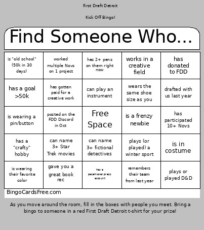 Find Someone Who... Bingo Card