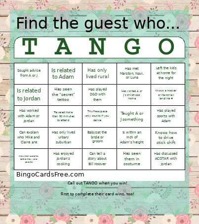 Find the Guest Bingo