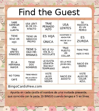 Find the Guest Bingo
