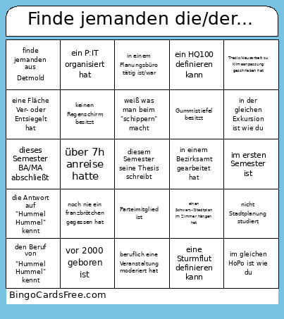 PIT HH/HL 2025 Bingo Cards