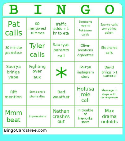 Firework bingo