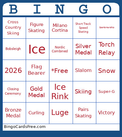 First Bingo Card