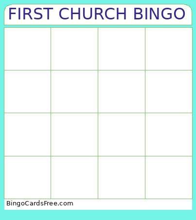 First Church Staff Bingo Card