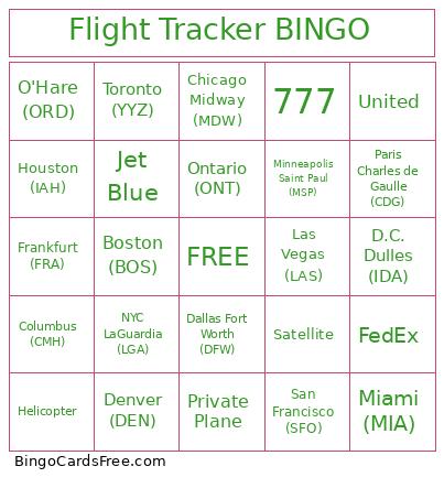 Flight Tracker BINGO
